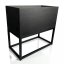 Черна матова метална саксия LOFT FIORINO 42X22X40 см
