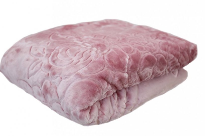 Luxusní deka v růžové barvě - Rozměr: Šířka: 160 cm | Délka: 210 cm
