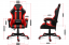 Качествен кожен геймърски стол в червено и черно FORCE 4.5