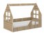 Gyermekágy Montessori ház 140 x 70 cm tölgyfából sonoma jobbra