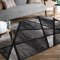 Moderni sivo-crni tepih s apstraktnim uzorkom