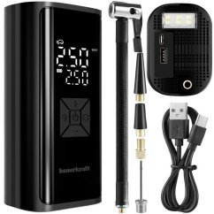 Elektrické kompresorové čerpadlo pro auto, kolo a motocykl s displejem a LED