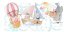 Süße Kinder Wandsticker Abenteuerliche Tiere 60 x 120 cm