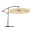 Parasol de grădină 3,5 m cu lumină solară LED - crem, UV50+