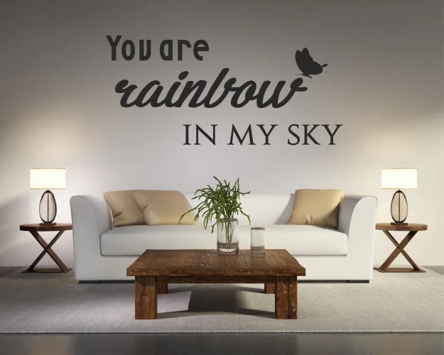 Autocolant de perete YOU ARE RAINBOW IN MY SKY - Mărimea: 100 x 200 cm
