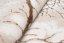 Einfacher moderner Teppich beige mit braunem Motiv