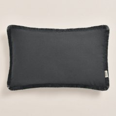 Tamno siva jastučnica BOCA CHICA s resicama 30 x 50 cm