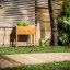 Aiuola rialzata da giardino in legno di acacia con vano portaoggetti 68 × 30 × 75 cm