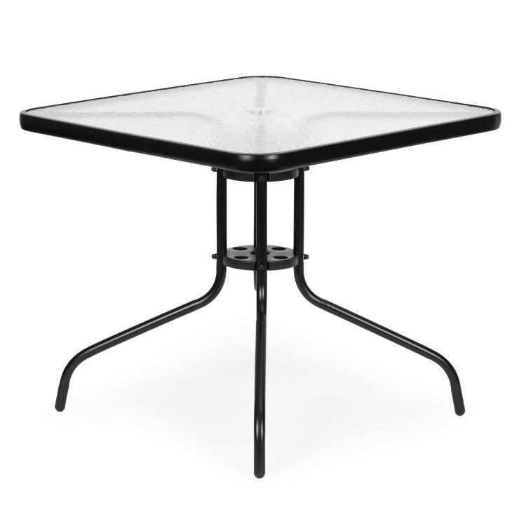 Záhradný stôl 80 cm sklenený