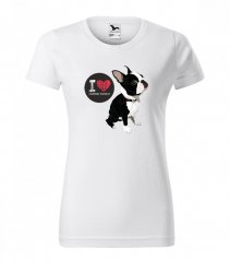 Elegante t-shirt da donna con stampa per gli amanti del Boston Terrier