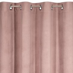 Розова затъмняваща завеса с халки за окачване 140 x 250 cm