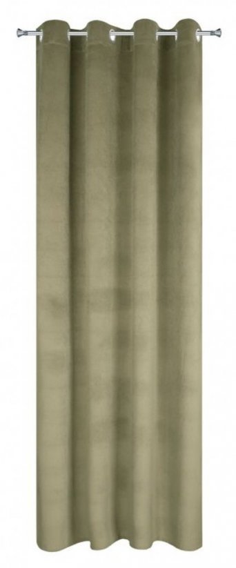 Moderní závěs v olivové barvě 140 x 250 cm