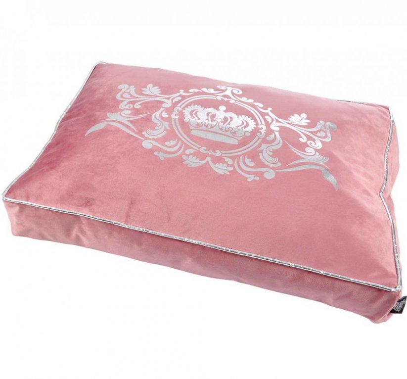 Cuscino alla francese di qualità per cani in rosa cipria 80x60cm