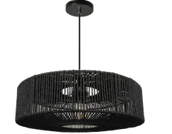 Lampada a sospensione in juta e metallo 60W