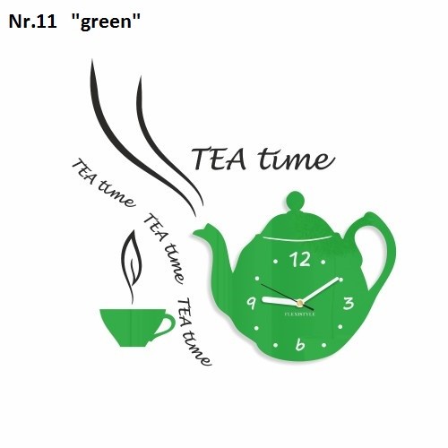 Dekoračné kuchynské hodiny Tea Time