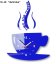 Ceas de perete "Este timpul pentru cafea" - Culoare: Portocalie