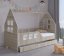 Otroška posteljna hišica s predalom 160 x 80 cm iz hrasta sonoma dekor levo