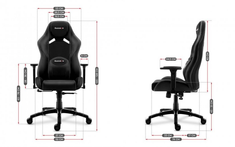Черен геймърски стол FORCE 7.3 в модерен дизайн