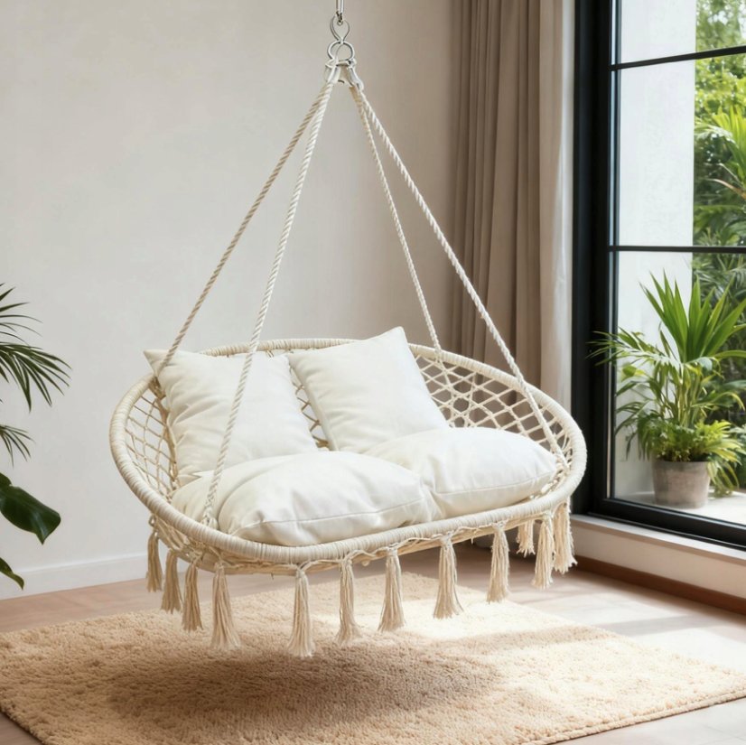 Závesné kreslo, bocianie hniezdo pre 2 osoby –  320 kg