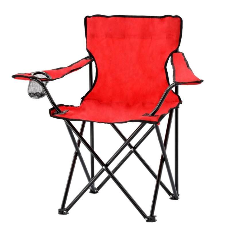 Turistická skládací židle červená