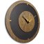 Drevené nástenné hodiny z tmavého dubového dreva Oak Flow – 30 cm