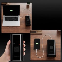 Elektromos kompresszoros szivattyú autóhoz, kerékpárhoz és motorkerékpárhoz kijelzővel és LED-del