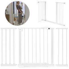 Barieră de siguranță albă pentru scări și uși, 74–132 cm