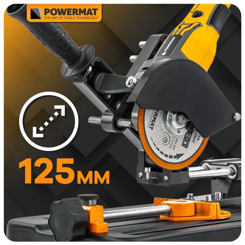 Stojan na uhlovú brúsku s nastaviteľným uhlom rezu 0–45°