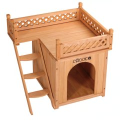 Casetta per gatti in legno 53,5 x 54,5 x 64,5 cm