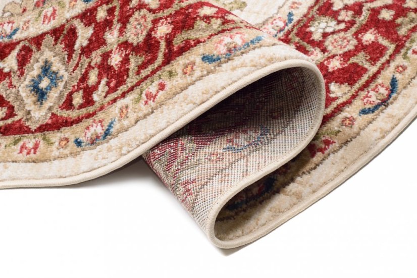 Kerek vintage szőnyeg krém színű