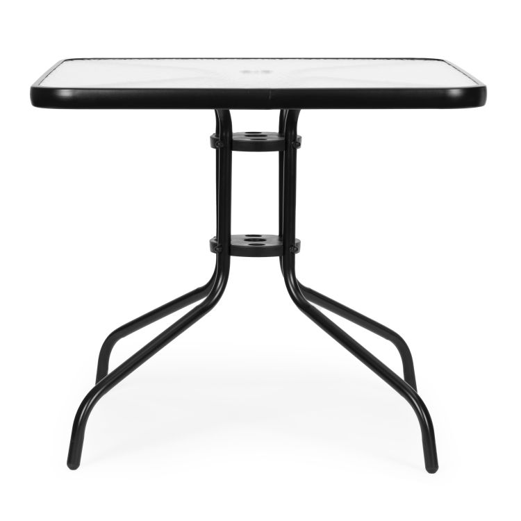 Záhradný stôl 80 cm sklenený