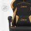 CABRO C502 gamerska stolica od tkanine s osloncem za noge, do 150 kg, crna i narančasta