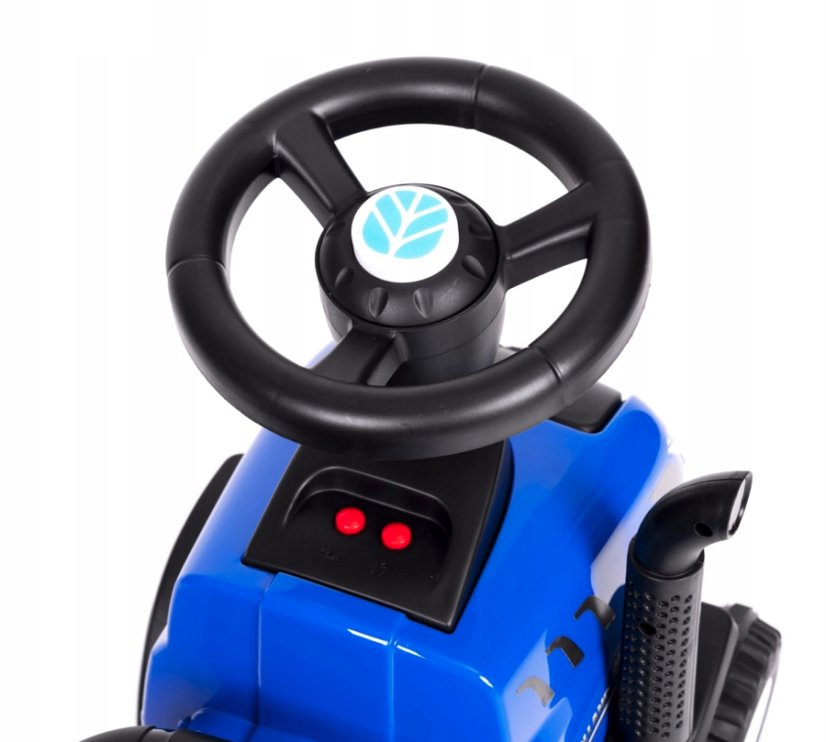 Trattore blu NEW HOLLAND con rivestimento e utensili