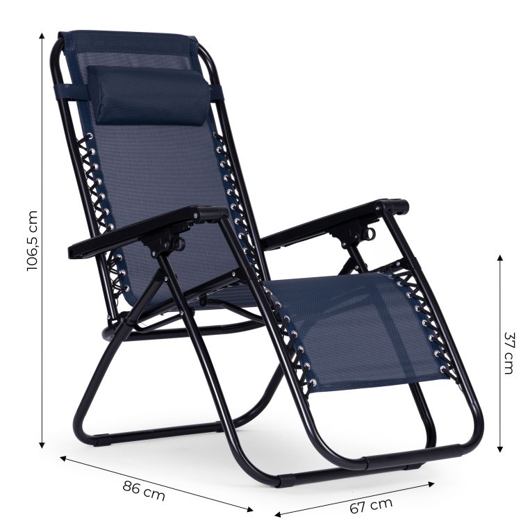 Sedia a sdraio blu scuro