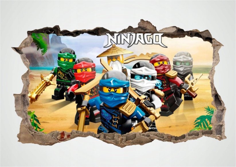 3D nálepka na stenu NINJA GO 