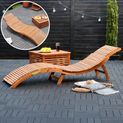 Klappbare Holzliege aus Akazienholz