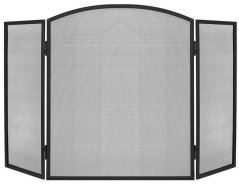 Barriera di sicurezza per caminetti 118 x 76 cm - nero