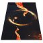 Čierny koberec s ohnivým kruhom - Rozmer koberca: Šírka: 120 cm | Dĺžka: 180 cm