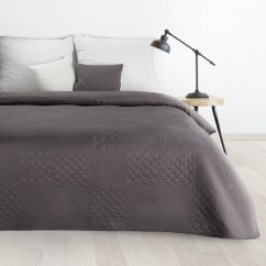 Dizajnový prehoz na posteľ Boni tmavo sivej farby