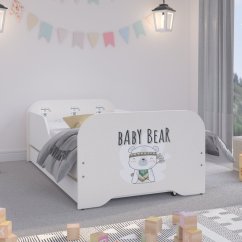 Gyerekágy ágyneműtartóval 140 x 70 cm - Baby maci