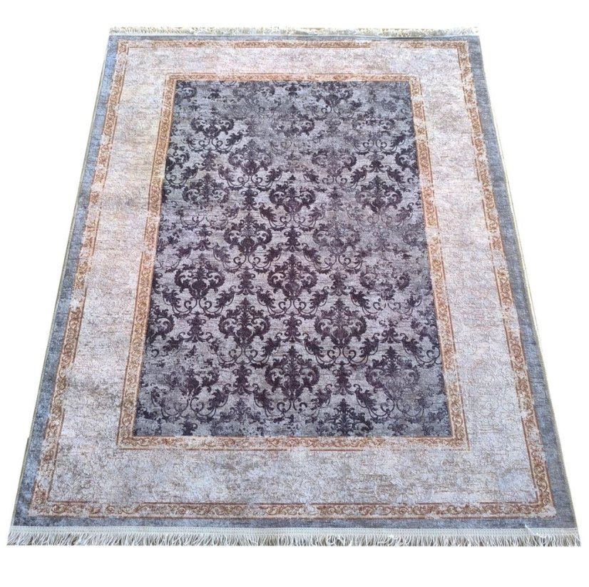 Modern vintage szőnyeg bézs-szürke keleti mintával