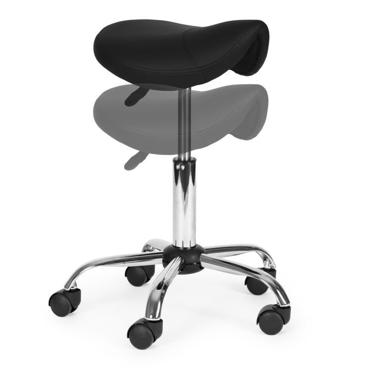 Výškovo nastaviteľná ergonomická otočná stolička v tvare sedla