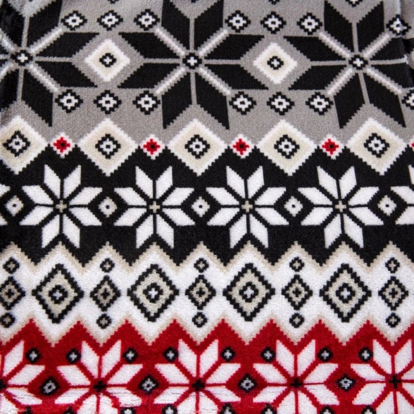 Pătură reversibilă, cu motiv de Crăciun