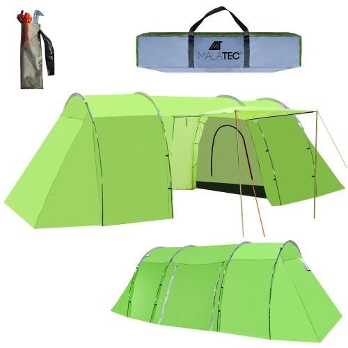 Tenda igloo da campeggio con due camere per 4 persone