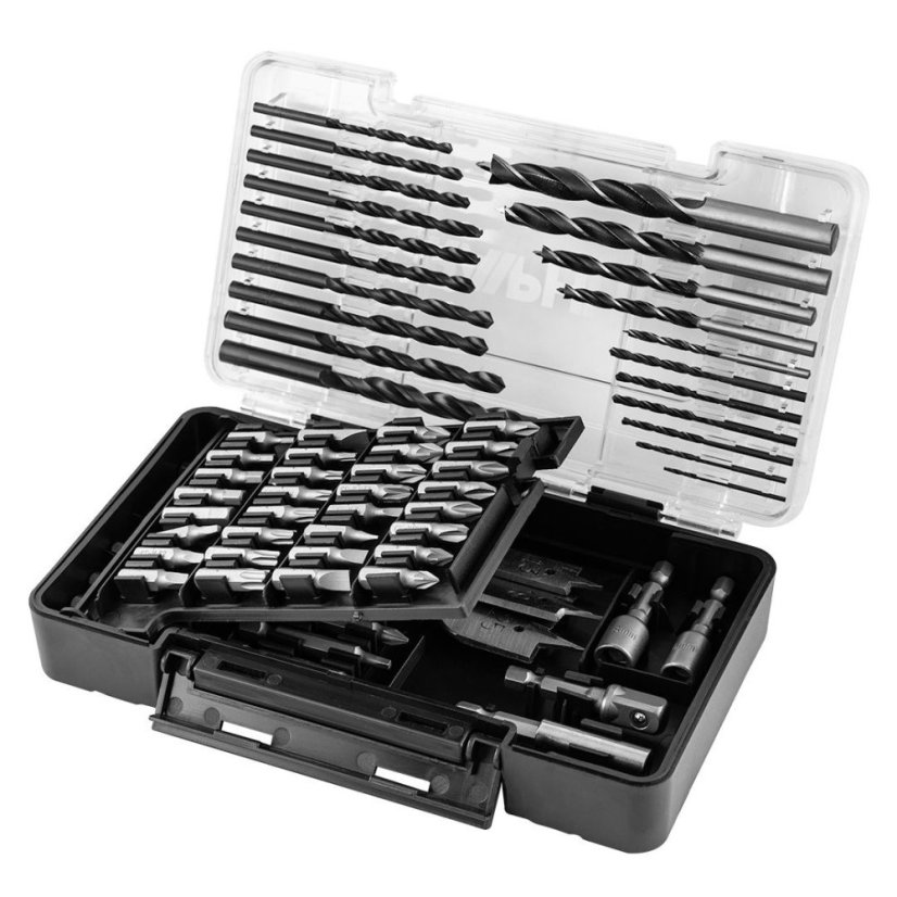Set de burghie și burghie 56H619 GRAPHITE - 66 bucăți