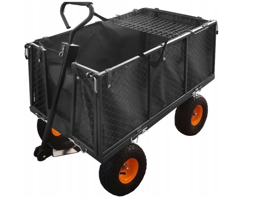 Gartenwagen auf aufblasbaren Rädern 220 l / 350 kg