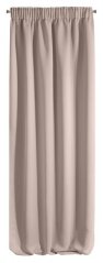 Egyszínű, púder színű függönyök, csípős felfüggesztéssel 135 x 270 cm