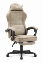 CABRO C503 dizajnerska gamerska stolica s osloncem za noge, do 150 kg, bež