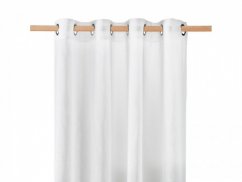 Krásná bílá záclona na kruhy v rozměru 140 x 280 cm