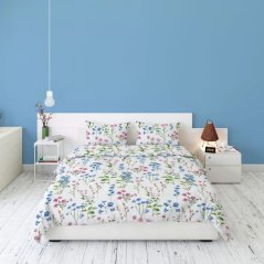 Hrejivá flanelová posteľná bielizeň s motívom lúčnych kvetov